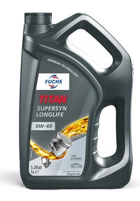 FUCHS Titan Supersyn Longlife 0W-40 5-Liter-Kanne x3