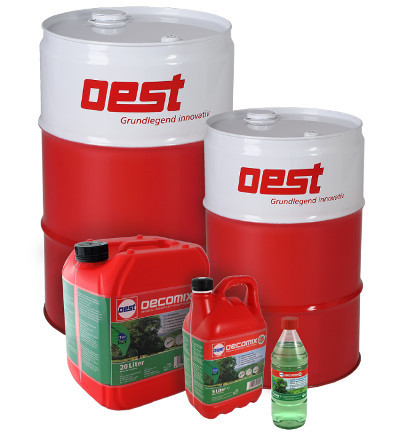 Oest Oecomix Motorsägenpaket mit Biosynth Garagenfass