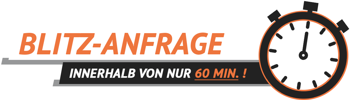 Blitzanfrage - innerhalb von nur 60min.