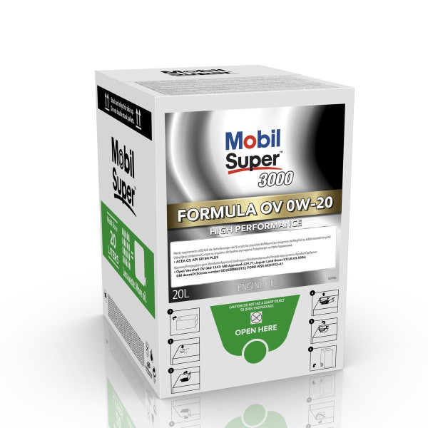 Mobil Super 3000 Formula OV 0W-20 Bag-in-Box 20 Liter