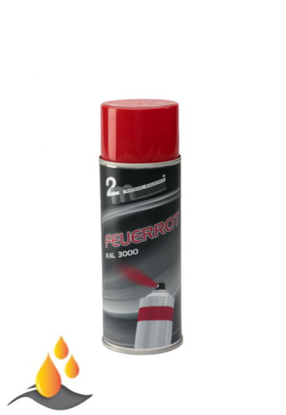 2m Feuerrot Lackspray RAL 3000
